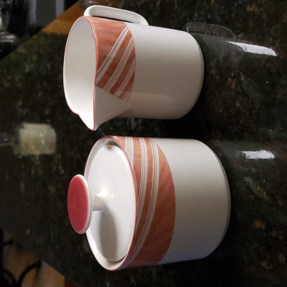 Sango Cream and Sugar Set by Wendy Klein.